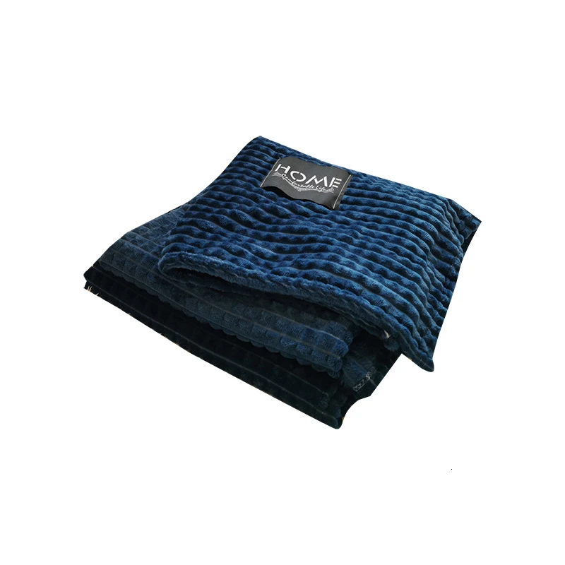 Портативное теплое однотонное фиолетовое Клетчатое одеяло с принтом, Флисовое одеяло в форме бриллианта, одеяло для дивана, кровати, одеяло для дома в отеле, самолета - Цвет: blue