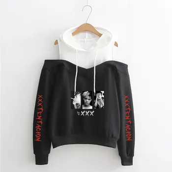 

Frdun Tommy 2018 Hoodies Sweatshirts Long Sleeve Off-Shoulder Exclusive Kpop Women XXX Tentacion Album so sala hot Clothes