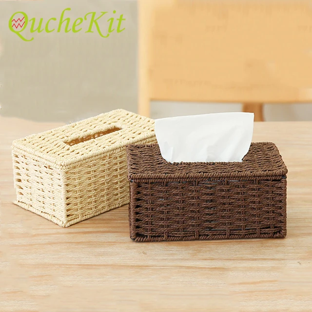 Upgrade your space with the Rattan Tissue Box Cover