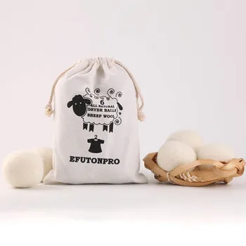 

Round Dryer Ball Washer White 6pcs Home Washing 7CM Softer Reusable Wool Felt Balls