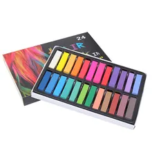 24-Цвет краситель временноого цвета волос Меловые Карандаши Мелки для волос с надписями мелом и мягкий, не раздражает кожу волосы Цвет ing продукты