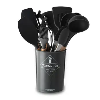 

12PCS Kitchenware Cooking Utensils Set Heat Resistant Kitchen Non-Stick Cooking Utensils Baking Tools With Storage Box