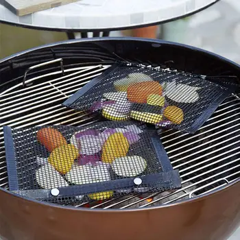 

Non-stick Mesh Grilling Bag Reusable BBQ Fruit And Barbecue Bag Storage Vegetable Resistant Heat Bags Meat B6M1