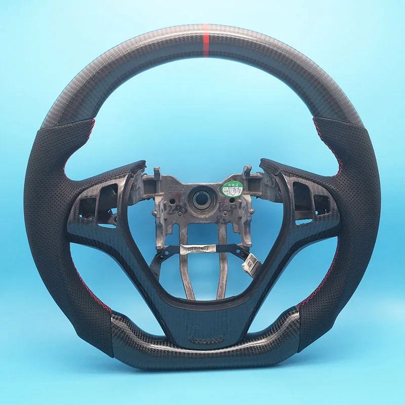 

Refit Carbon fiber Leather steering wheel For For Hyundai Genesis Coupe 13-15 2013 2014 2015