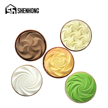 

SHENHONG Cream Flower Brownie Mousse Mould Dessert Pan Spiral Silicone Cake Mold Muffin Pastry Tray Egg Tart Ring Baking Tools