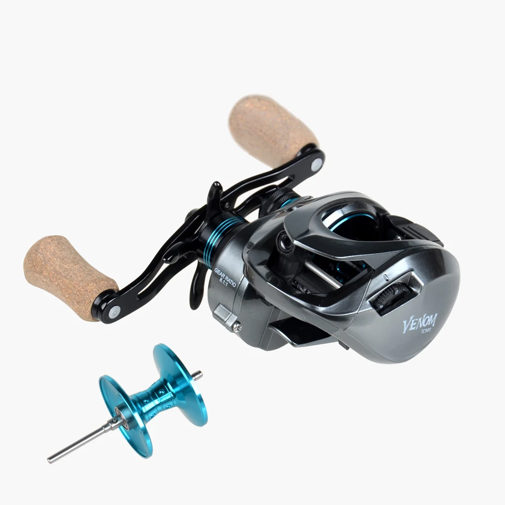 

2 Spool 8kg Drag 8.1:1 Gear Ratio 12 Bearings Magnetic Brake Low Profile Bait casting Reel Torrent fishing Reel jigging Reel