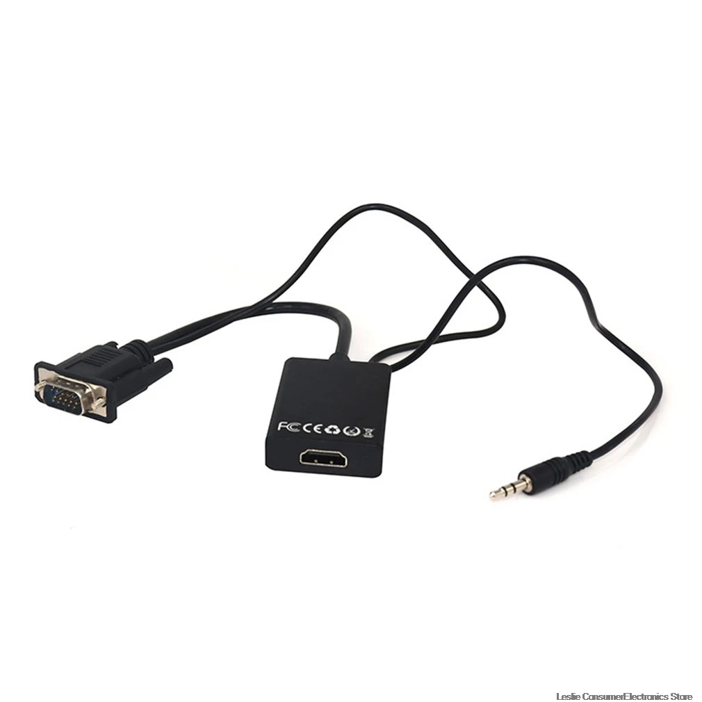VGA мужчина к HDMI Женский конвертер Кабель-адаптер с аудио выходом 1080P адаптер VGA HDMI для ПК ноутбук к HDTV проектору r10