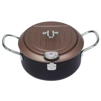 

With Thermometer Cooking Tool Multifunctional Kitchen Temperature Control Oil Drip Rack Non Stick Tempura Fryer Japanese Style