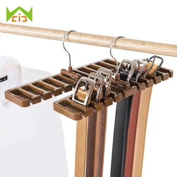

WCIC 10 Space Saver Neckties Hanging Tie Shelf Multifunction Closet Shelves Scarf Hanger Holder Row Tie Rack Belt Storage Rack