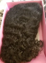 Cranberry-peluca con cierre de encaje 4x4 para mujer, cabello Remy brasileño de ondas profundas, pelucas de cabello humano con encaje frontal 13x4, línea de cabello prearrancado