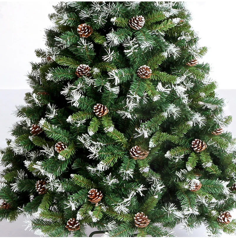 Encryption Falling Snow Pine Cone Green Tree Mini Artificial Christmas Tree Decorations Christmas Decoration For Home Xmas Tree