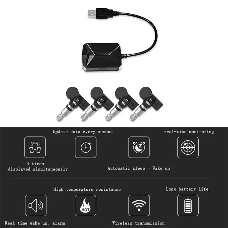USB Android TPMS монитор давления в шинах/Android навигационная система контроля давления в шинах/беспроводные датчики передачи