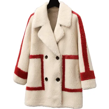 

Real Fur Coat Female Wool Jacket Vintage Autumn Winter Coat Women Clothes 2020 Korean Sheep Shearling Tops Manteau Femme ZT4508
