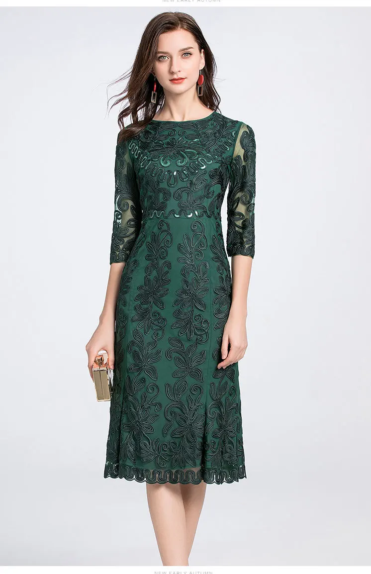 Платье размера XXXXL Vestidos Осенние сексуальные вечерние платья Русалка Женская ткань с аппликациями вышивка блестками платье зеленый красный розовый