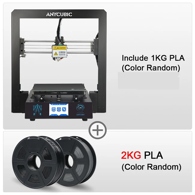 ANYCUBIC 3d принтер I3 Мега Полный металлический каркас платформа настольный промышленный класс высокая точность 3d Drucker наборы impressora 3d - Цвет: I3 MegaAdd 2KG