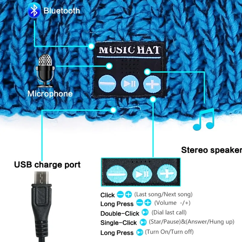 Индивидуальная Bluetooth шапка унисекс для женщин и мужчин мягкие теплые беспроводные наушники музыкальные наушники вязаная шапка с кнопкой