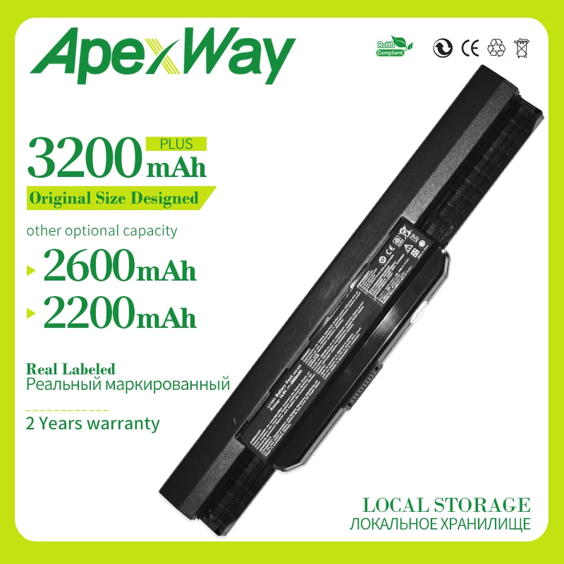 Аккумулятор ApexWay для Asus K53S A32 k53 аккумулятор A53 K53 K43 X84 k53ta X53U X53B X54H X43 k53t x54h X54 |