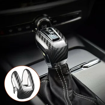 

Durable And Practical Car Carbon Fiber Gear Shift Knob Cover Trim Fit For Volvo S60 S90 XC60 2018+