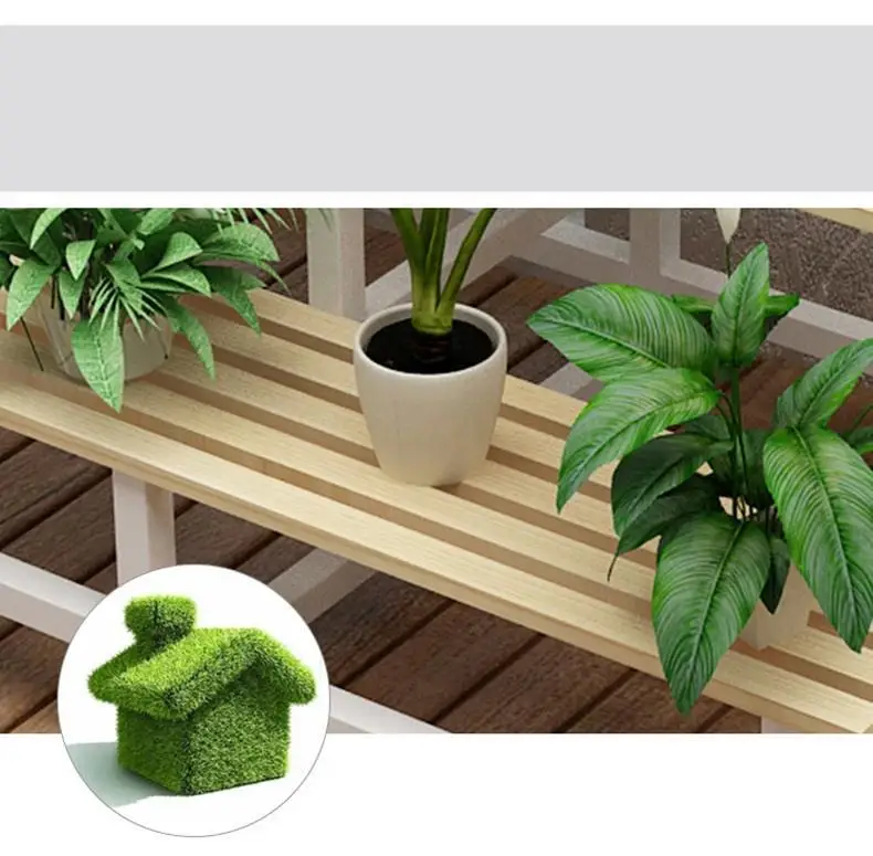 Decorativa Madera Indoor Plant Estanteria Para Plantas Pot Balcony Shelf Dekoration Stojak Na Kwiaty Outdoor Flower Stand