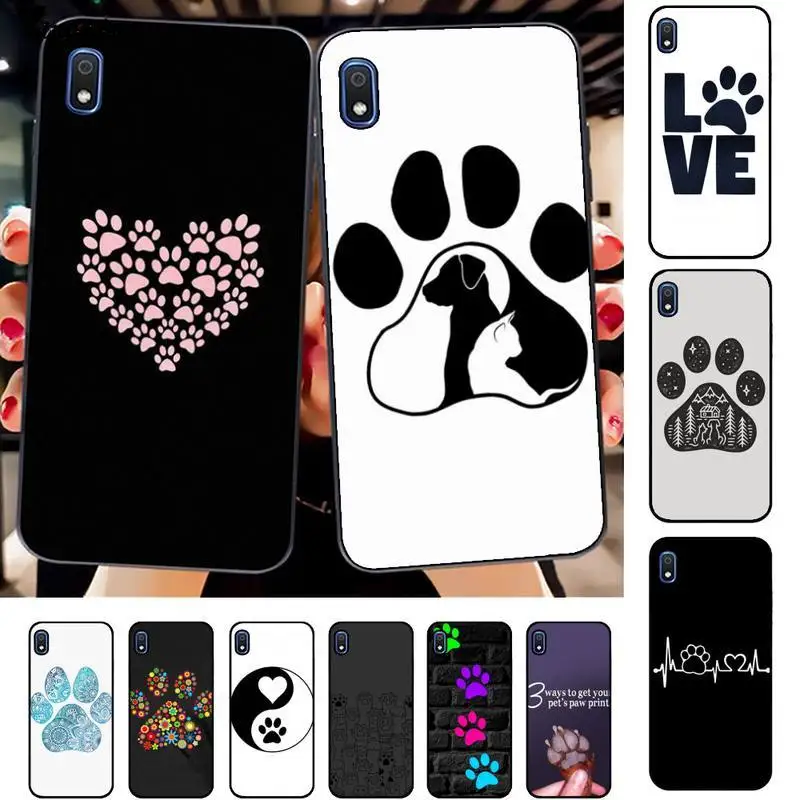 Чехол Yinuoda для телефона с надписью best friends Dog paw черный корпус Samsung A10 20s 71 51 10 s 20 30 40 50
