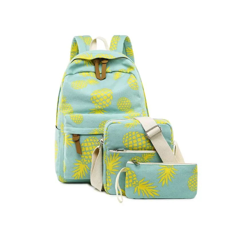 3 шт. женский рюкзак для путешествий для ноутбука, студенческий рюкзак для девочек-подростков, школьный рюкзак, рюкзак с сумкой на плечо, чехол-карандаш - Цвет: 1