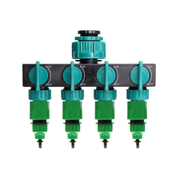 1 Beállított Négyirányú Vízcsövek Osztó Kerti Öntözés 4/7 Vagy 8/11 16 Mm -Es Tömlőcsatlakozó -Készlet Üvegházhatású Gyümölcsös Öntözőkészülékek - Image 6