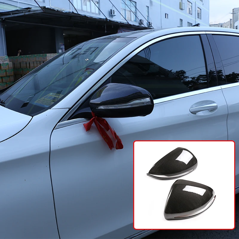 

For RHD and LHD For Mercedes Benz C W205 E W213 GLC-Class X253 S Class W222 ABS Car Rearview Mirror Cover Trim Accessories