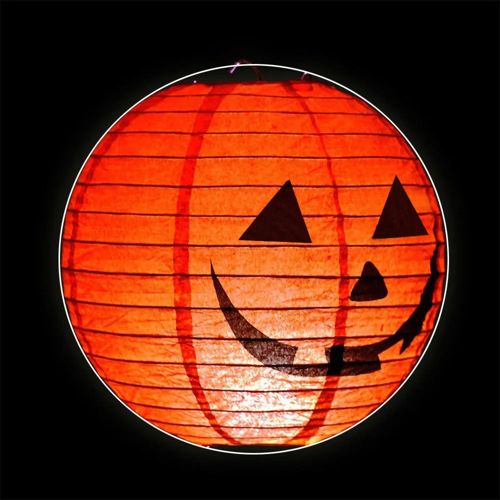 Хэллоуин Тыква бумага декоративный фонарь DIY открытый портативный детский подвесной реквизит фонарь фестиваль вечерние поставки#30