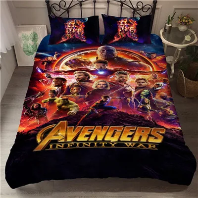 bdavengerhon Disney Мстители 3 пододеяльник набор Король Королева двойной Полный Твин Один Детский Комплект постельного белья - Цвет: bdavengerhon