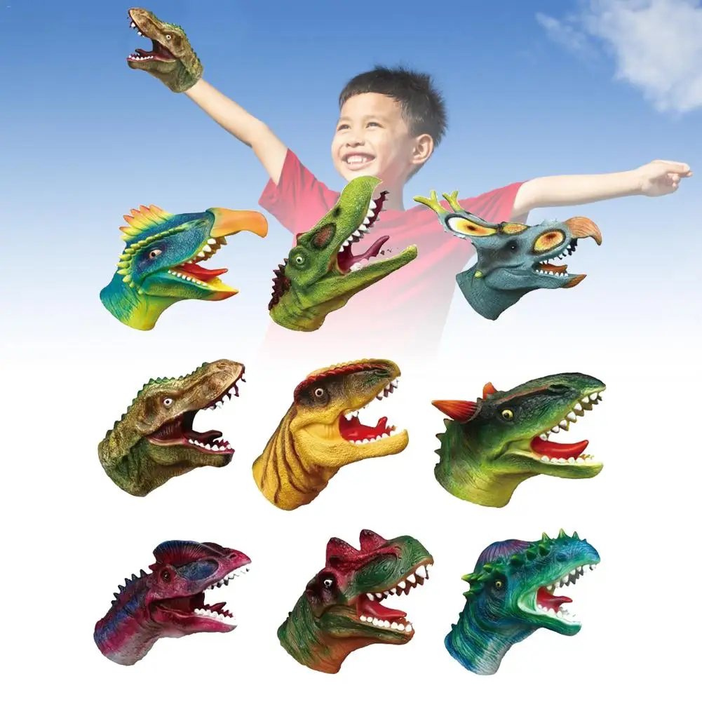 Динозавр ручной кукла мягкая резиновая игрушка-Динозавр для детей Взрослые пальцы мягкие резиновые динозавра фигурки, детские игрушки