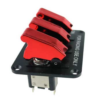 

Car Vehicle 3 Rockers Switch Panel Flipup Ignition Toggle (ON/OFF) for Car,RV, Boat
