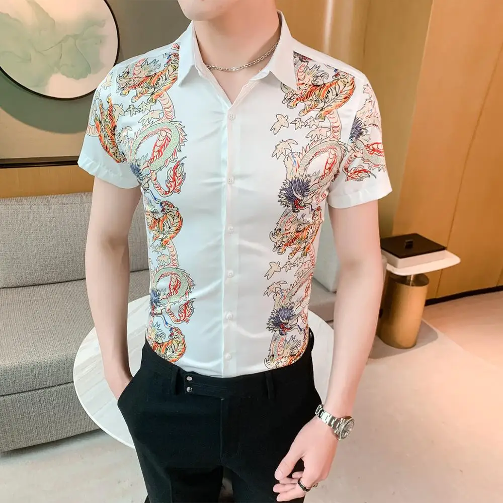 Мужская рубашка размера плюс Camisa Masculina лето 2020 рубашки с коротким рукавом для