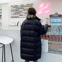 Зимняя новая модная брендовая белая куртка-пуховик на гусином пуху, Женская длинная куртка с высоким воротником, теплое пальто на гусином пуху, wq609, очень хорошее качество