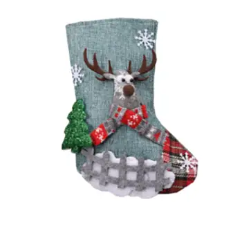 

Christmas Candy Gift Bag/Santa Snowman Socks/XMAS Decor/Decorative Props/Medium Gift Christmas Sock Decorationt/Children's Gifts