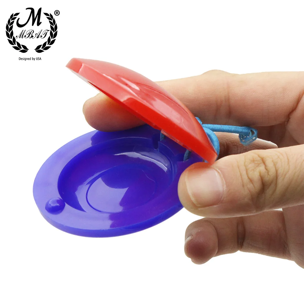 M MBAT 2Pcs Finger Castanets High Quality Percussion Instrument Musical Toys for Toddler Children Early Musical Education