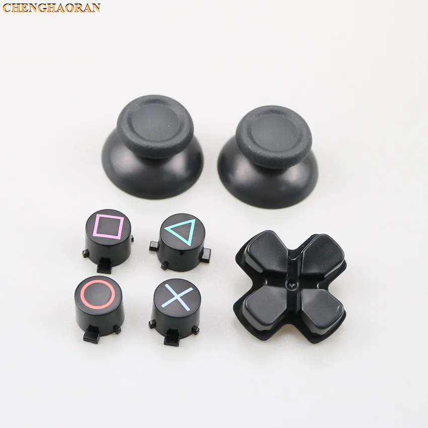 

Analog Joystick thumbStick Grip Caps ABXY X D-pad Buttons Set Repair Parts for Sony Playstation Dualshock 4 DS4 PS4 Controller