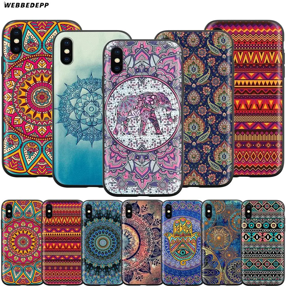 Webbedepp чехол с модным принтом мандалы для Apple iPhone 12 Mini 11 Pro XS Max XR X 8 7 6 6S Plus 5 5S SE |