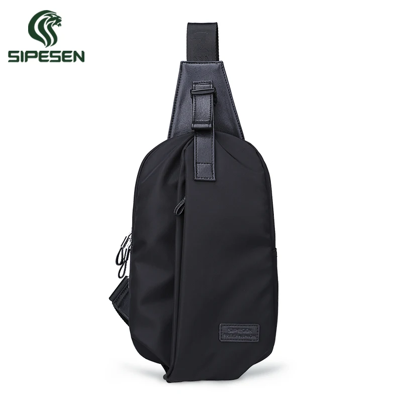black Zoger Japanese street chest bag men's tide brand men's shoulder bag Messenger bag tooling function wind bag fashion Oxford backp - Цвет: black