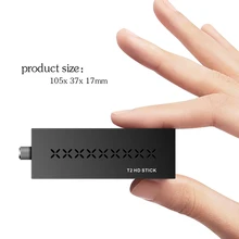 Mini STICK2 USB2.0 ТВ приемник ТВ-тюнер домашний полный HD 1080P цифровой телевизионный приемник Поддержка черный для MPEG4 EU PLUG