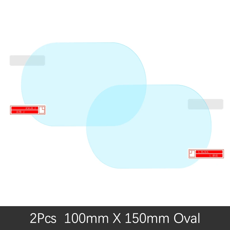 Полное покрытие водонепроницаемая пленка заднего вида аксессуары для зеркал SantaFe 2010 для hyundai Santa Fe 2007~ см DM TM ix45 - Название цвета: Oval 100mm x 150mm