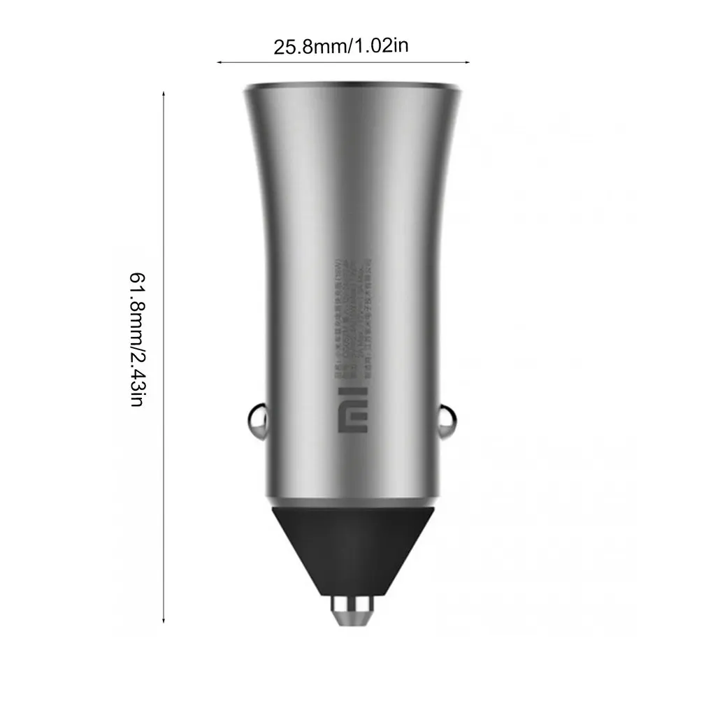 Новая версия Xiaomi Mi автомобильное зарядное устройство Dual USB Quick Charge 5 V/2.4A 9 V/2A 12 V/1.5A Max 18W быстрая зарядка издание с светодиодный кончик светильника