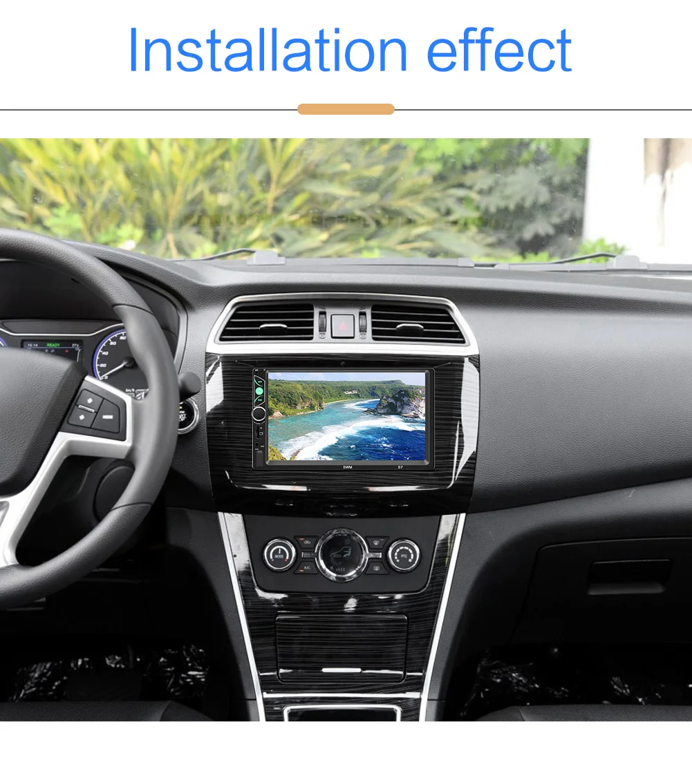 SWM S7 7 дюймов MP4 MP5 In-dash автомобильный видео плеер MP5 Bluetooth Автомобильный мультимедийный звук 1024X600 плеер fm-радио 87,5 m-108 mhz MGO3
