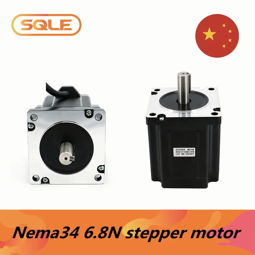 Шаговый двигатель с открытым контуром Nema34 86HS100-5004A14 Длина двигателя: 100 мм