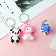 Милый стерео с нарисованными куклами из мультфильмов мягкие Silcone брелок кулон праздничный подарок мобильный телефон кулон