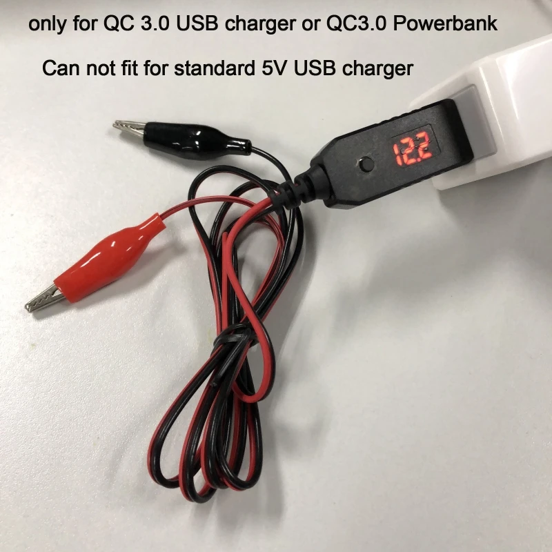 Universal QC3.0 USB to 5V 6V 8.4V 12V AA AAA 9V Battery Eliminator Can Replace 4-8pcs AA AAA Batteries Adjust Voltage Cable battery eliminator