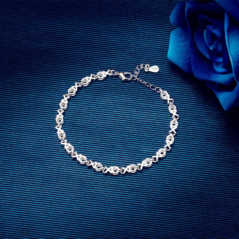 925 Серебряный граненый фианит браслет для женщин Мода Pulseras Plata De 925 Mujer Dainty Bizuteria драгоценный камень 925 Ювелирный Браслет кольцо gümüş серебряные украшения кулоны