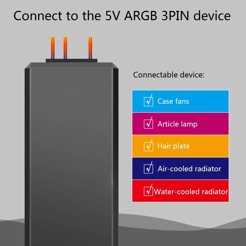 

ARGB Controller Remote Control 5V 3Pin SATA Power Supply Memory LED Light Stripe