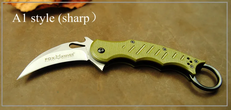 Karambit army green claw knife high quality folding knife tactical hunting self-defense multi-function machete
