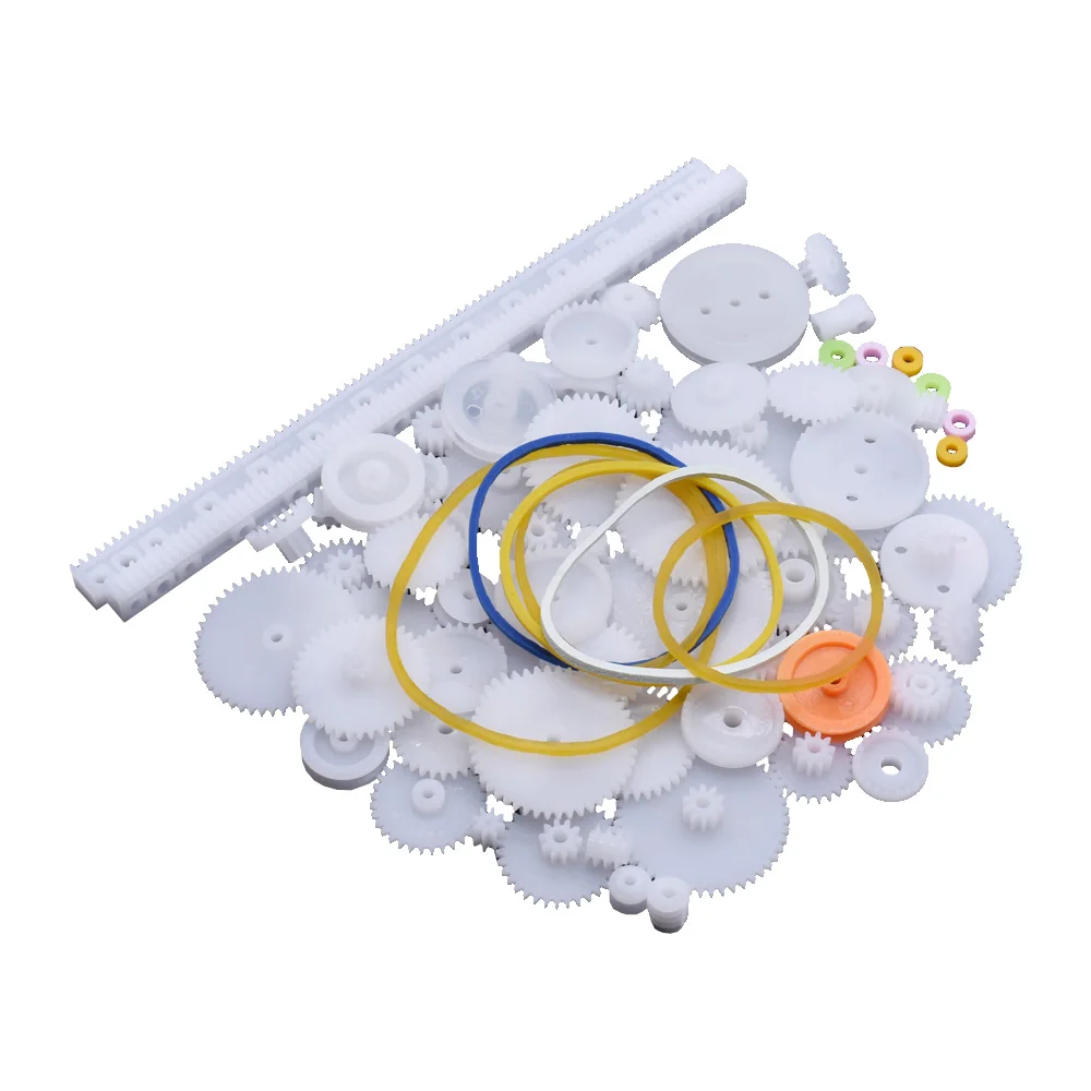 pulley,belt,Worm gear,Single-and double-gear,8-56 teeth 75PCS,Plastic gear,rack 
