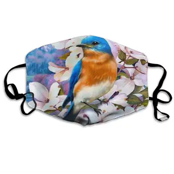 

Mouth Mask Birds and Flower Print Masks - Breathable Adjustable Windproof Mouth-Muffle, Camping Running for Women and Men